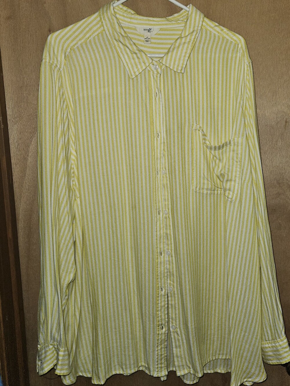 Yellow & White Striped Top